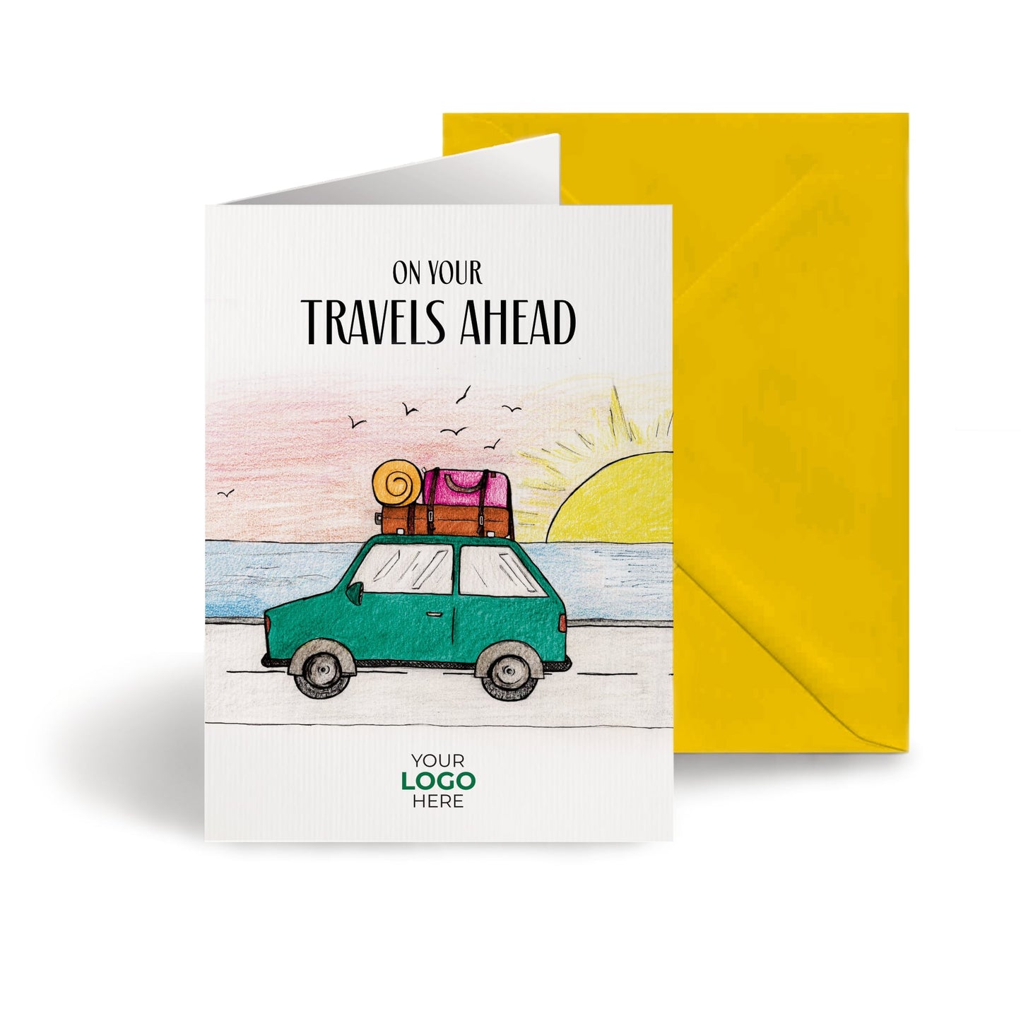 ‘Road Trip’ Personalised Corporate Branded Travel Greeting Cards image 0