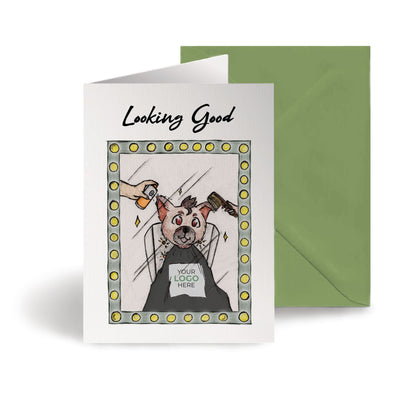 ‘Pampered Dog’ Personalised Corporate Branded All Things Dogs Greeting Cards image 0