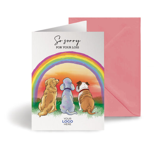 ‘Dogs Looking At Rainbow’ Business All About Dogs Cards image 0
