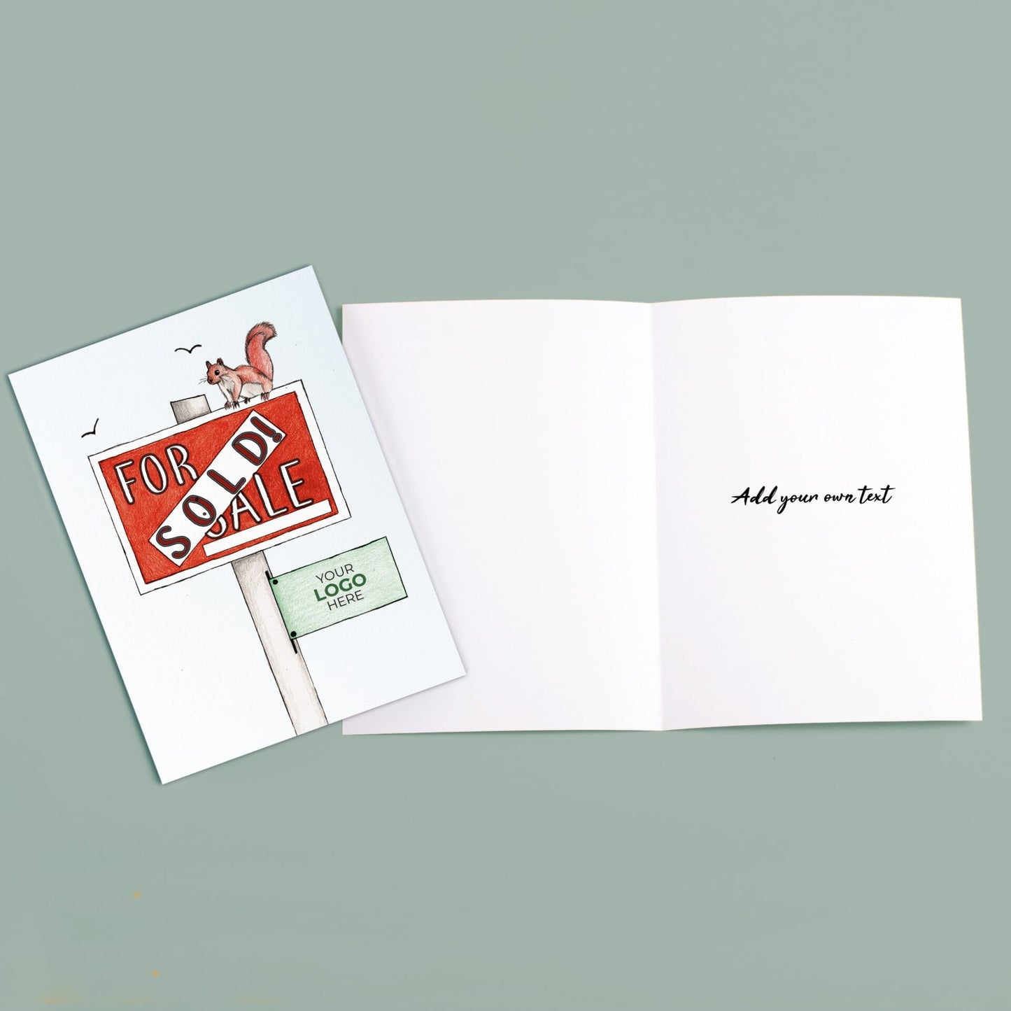 ‘Sold Sign’ Personalised Corporate Branded Property Greeting Cards image 3