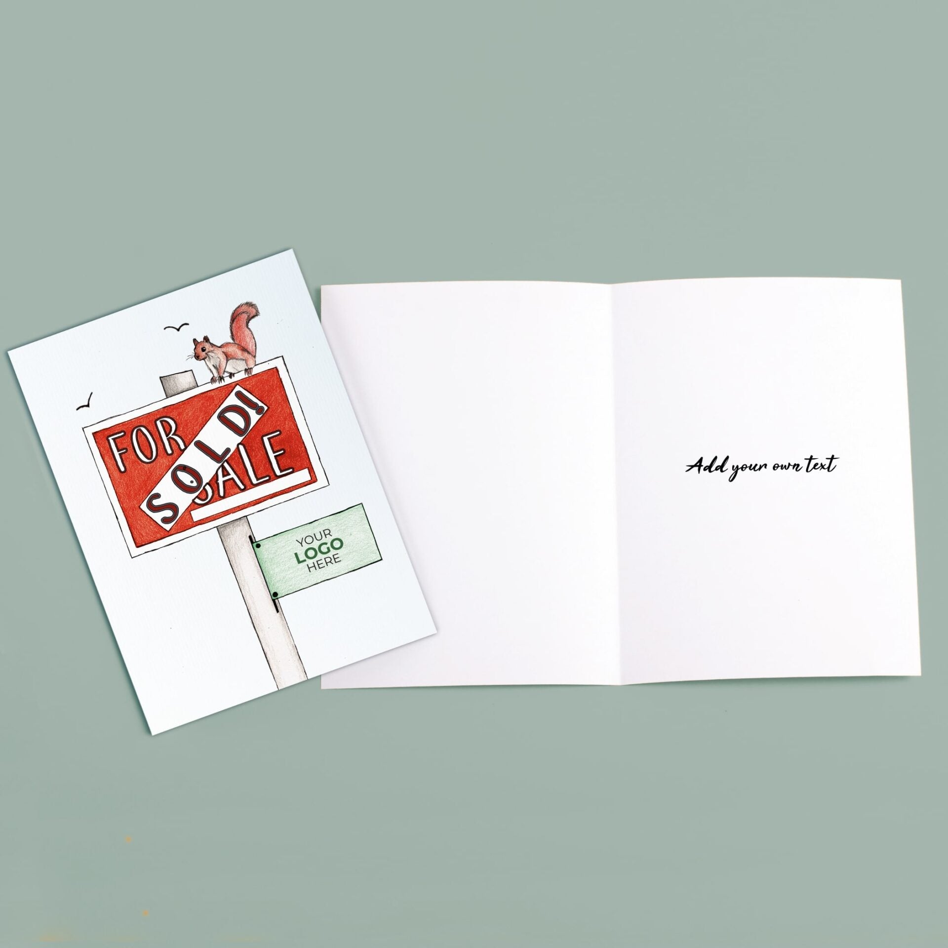 ‘Sold Sign’ Personalised Corporate Branded Property Greeting Cards image 3