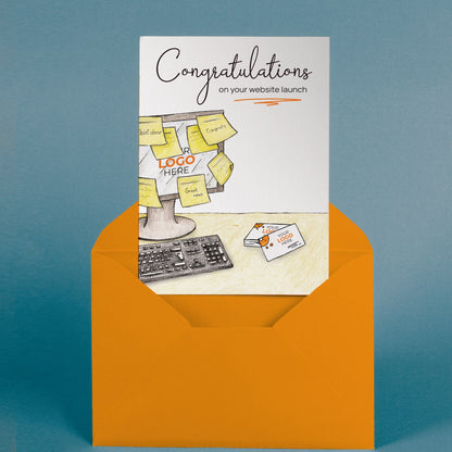 ‘Sticky Notes’ Personalised Corporate Branded Creative Industries Greeting Cards image 2