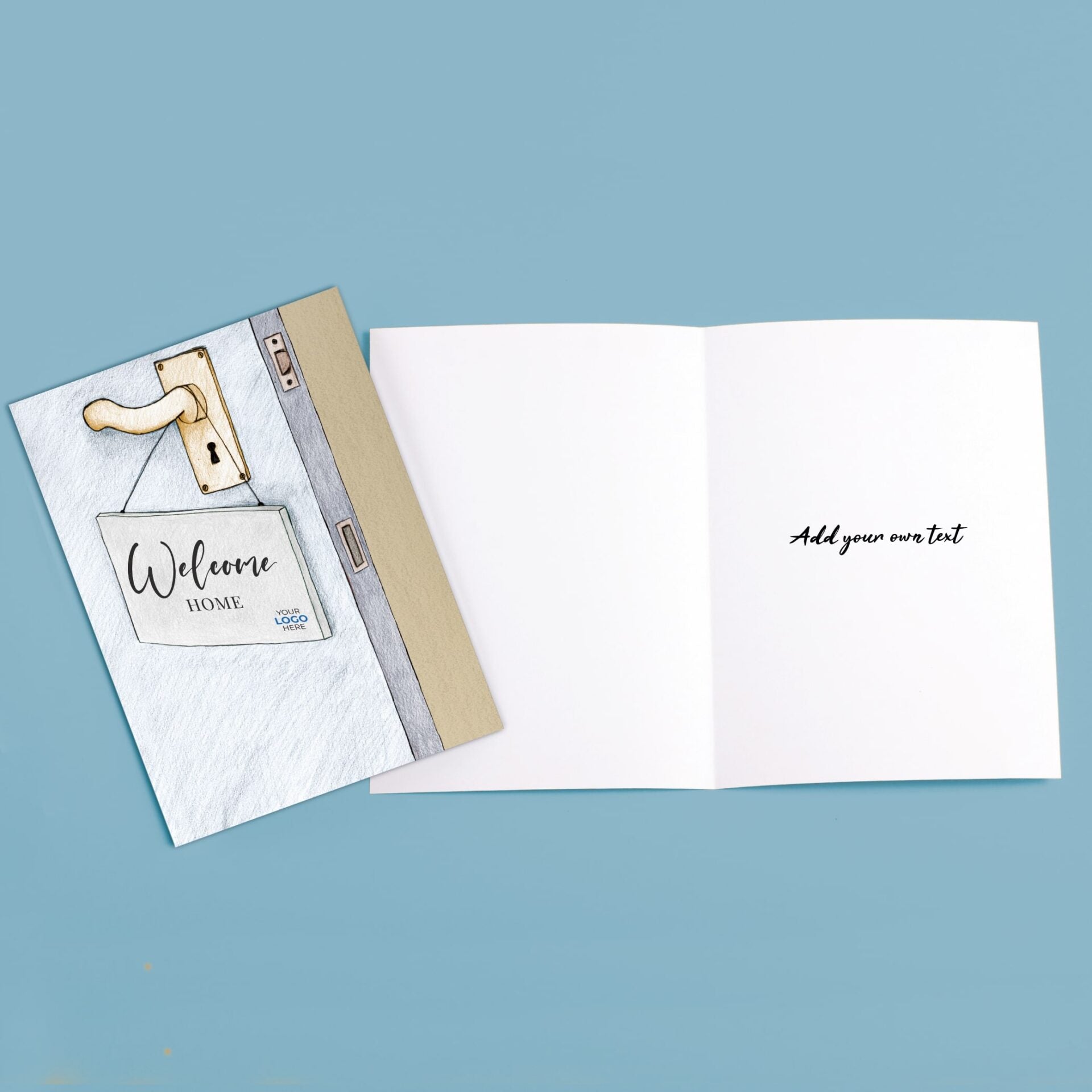 ‘Sign on Door’ Personalised Corporate Branded Property Greeting Cards image 3