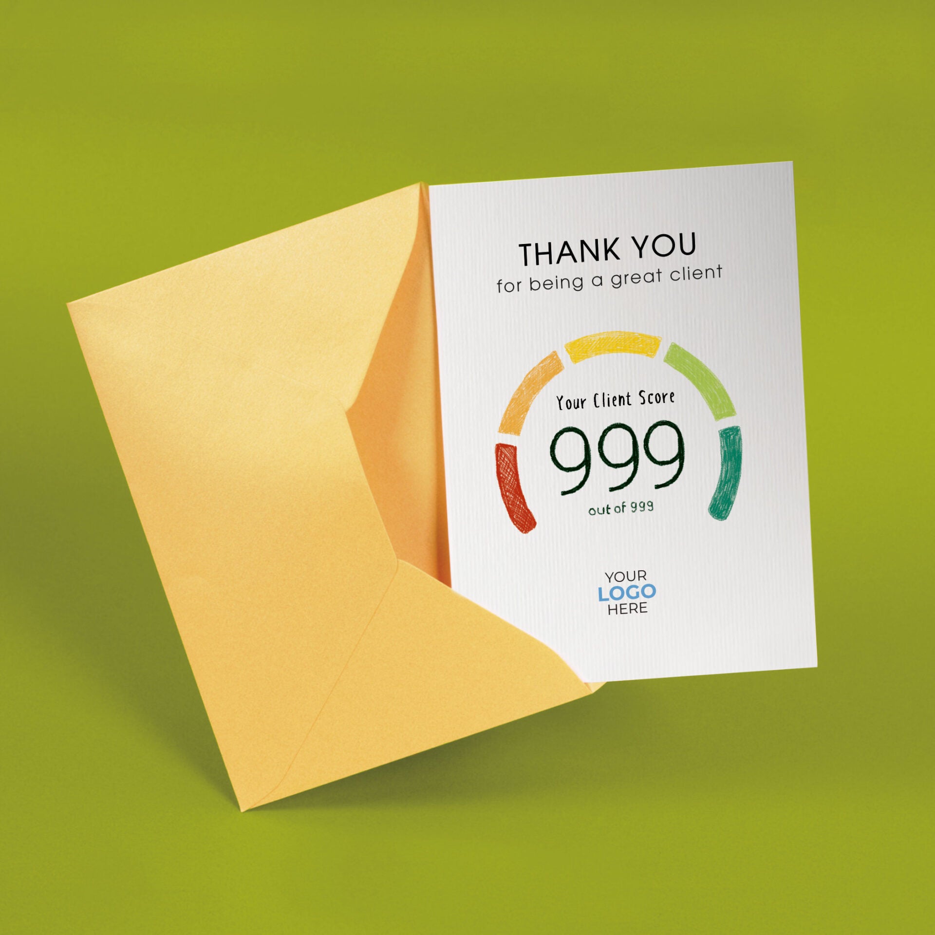 ‘Credit Score’ Personalised Corporate Branded Financial Greeting Cards image 2