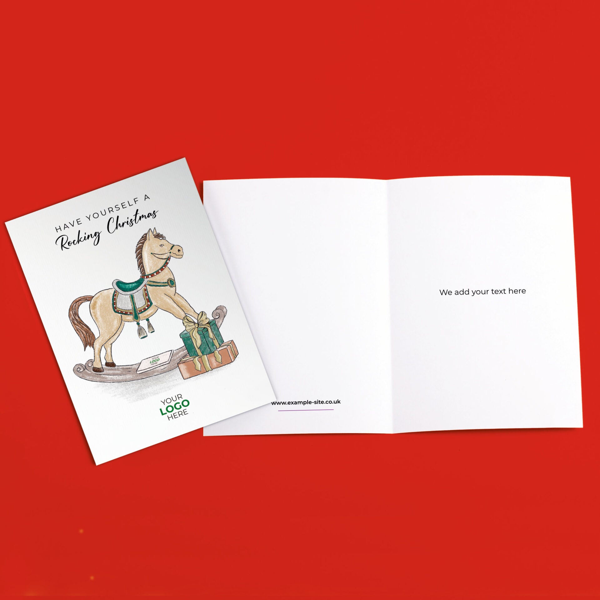 Rocking Horse & Presents' Branded Christmas Cards image 3