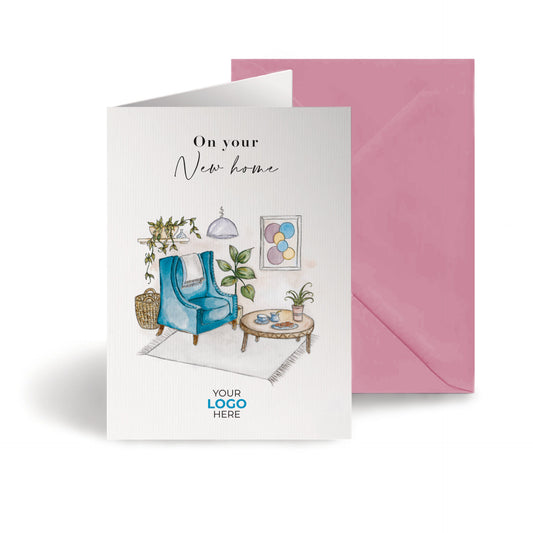 Cosy Living Room' Personalised Corporate Branded Property Greeting Cards image 0