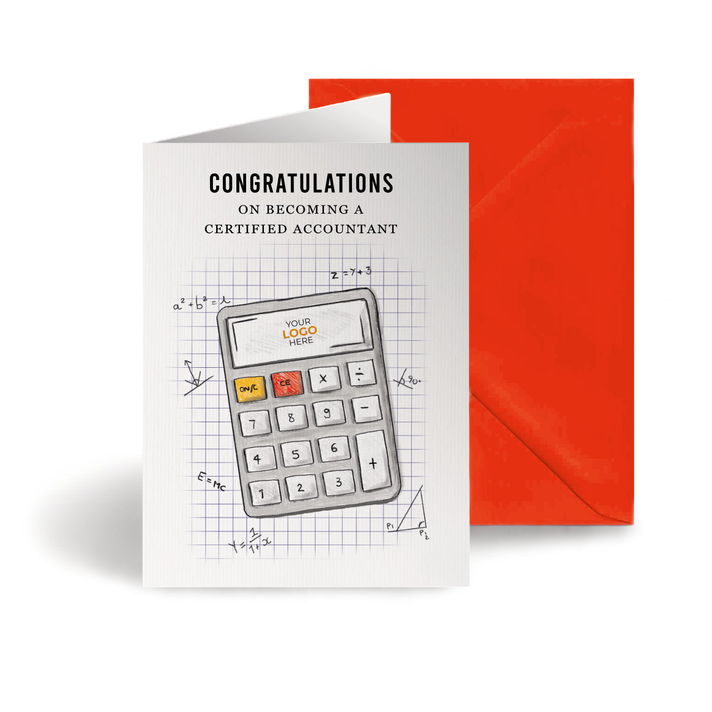 ’Calculator’ Personalised Corporate Branded Financial Greeting Cards image 0