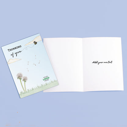 ‘Dandelion’ Personalised Corporate Branded Sympathy Greeting Cards image 3