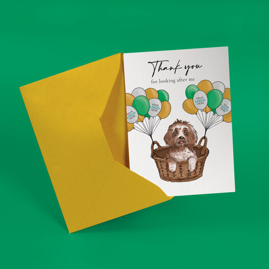 ‘Dog, Basket & Balloons’ Business All Things Dogs Cards image 1