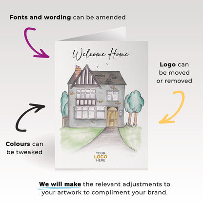 ‘Victorian Property’ Personalised Corporate Branded Property Greeting Cards image 1