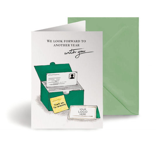 ‘Business Card Pack' Personalised Corporate Branded Renewal Greeting Cards image 0