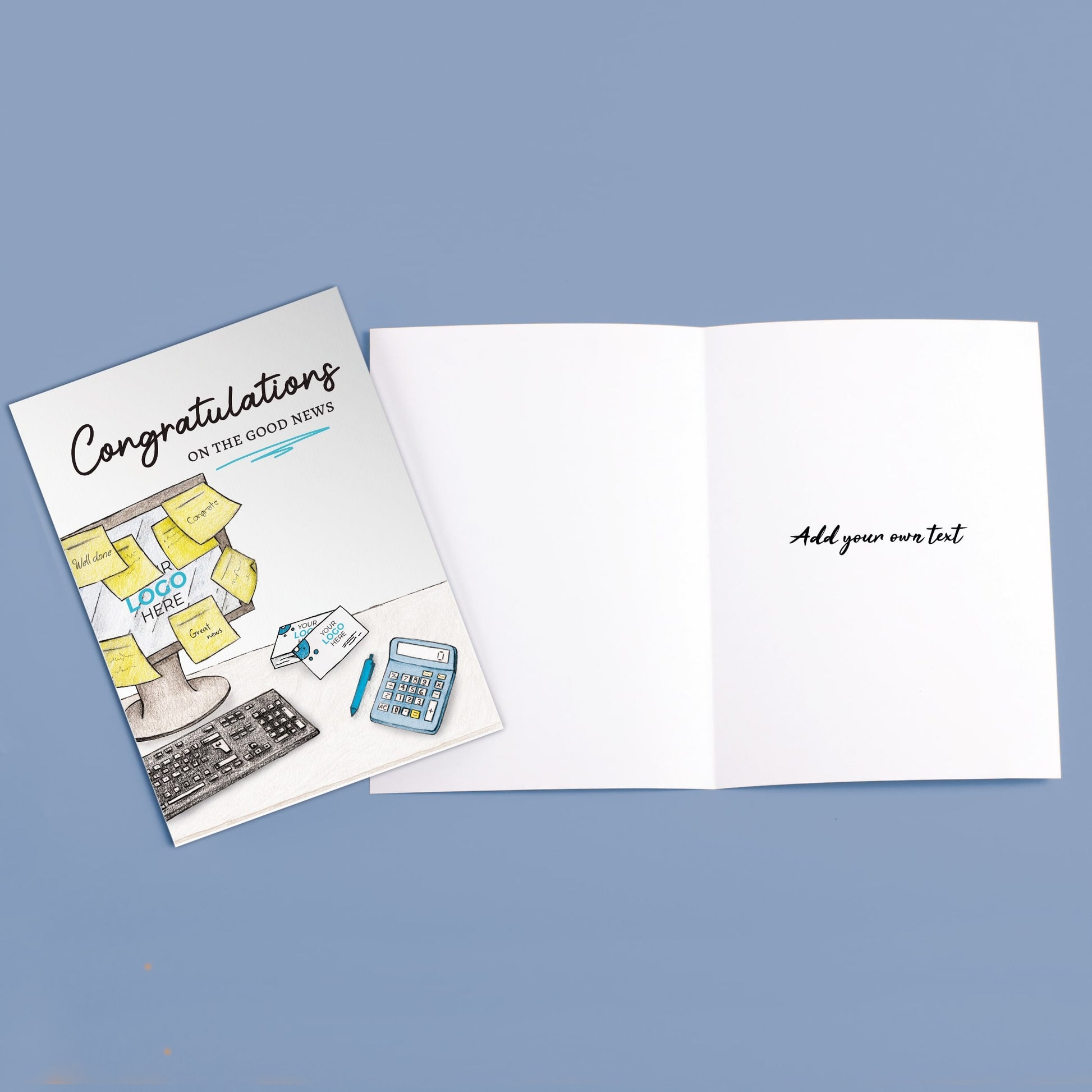‘Sticky Notes’ Personalised Corporate Branded Financial Greeting Cards image 5