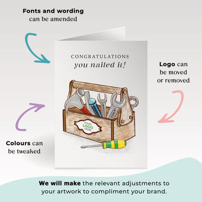 Toolbox’ Personalised Corporate Branded Trades People Greeting Cards image 1
