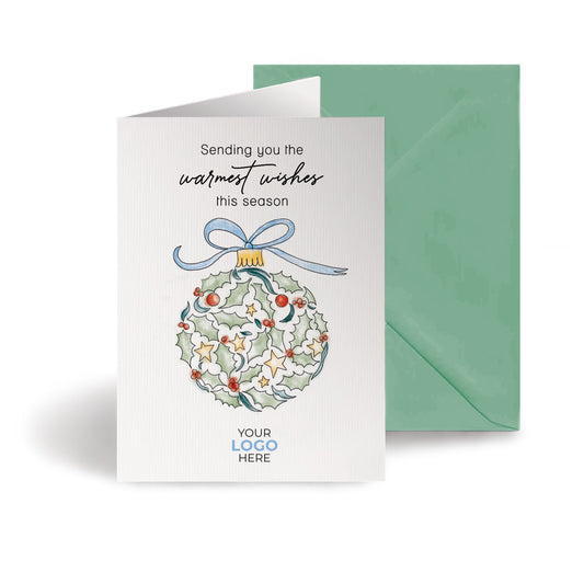‘Holly & Star Bauble’  Branded Christmas Cards image 0
