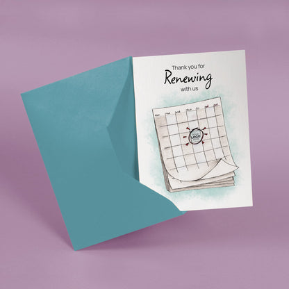 ‘Calendar’ Personalised Corporate Branded Renewal Greeting Cards image 2