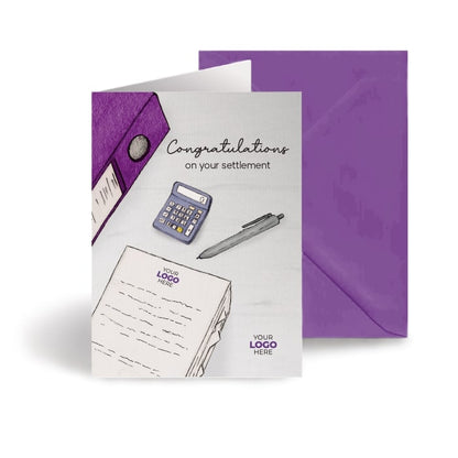 ’Documents’ Personalised Corporate Branded Financial Greeting Cards image 0
