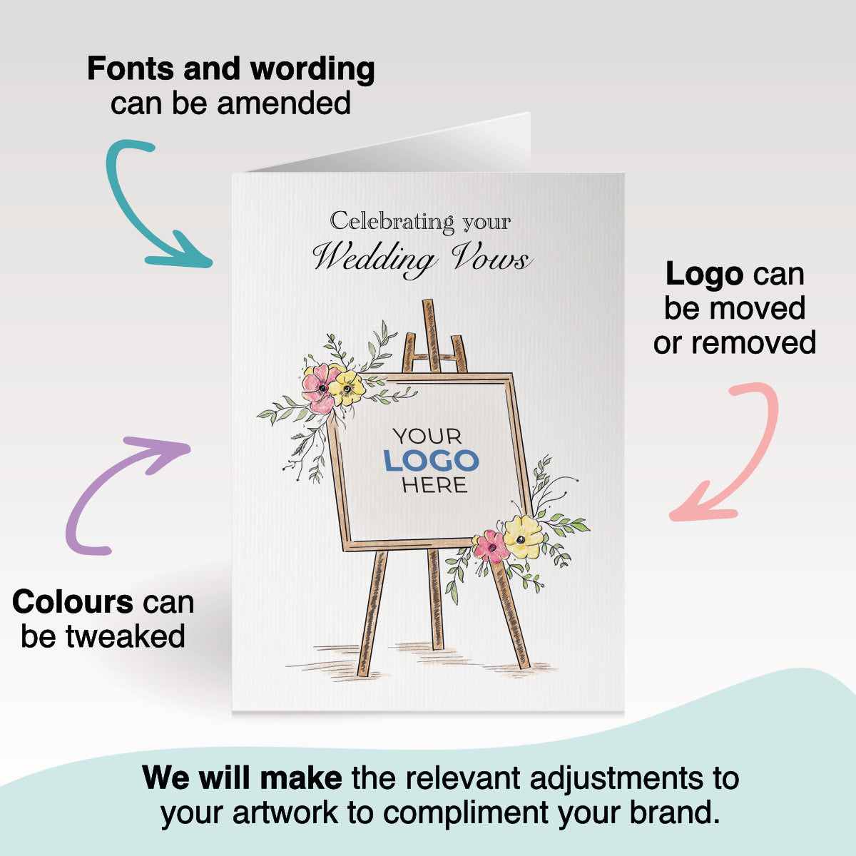 ‘Easel Sign’  Wedding Cards image 2