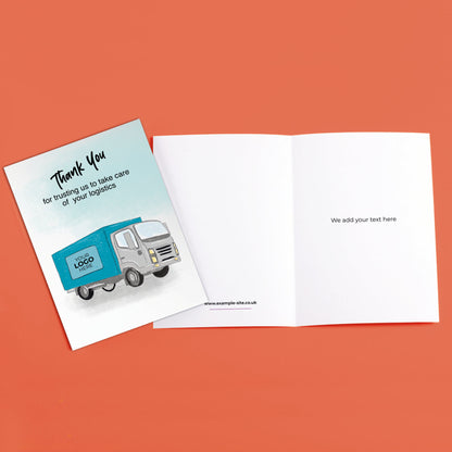 ‘Delivery Truck’ Personalised Corporate Branded Automotive Greeting Cards image 3