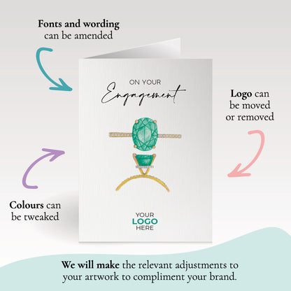 ‘Engagement Ring’ Wedding Cards image 2