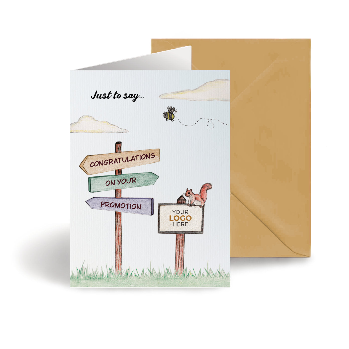 Sign Post' Personalised Corporate Branded New Job Greeting Cards image 0