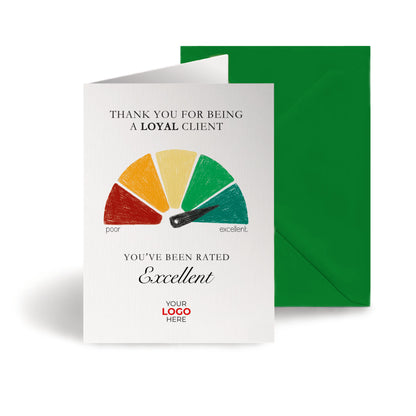 ‘Credit Score Factor’ Personalised Corporate Branded Financial Greeting Cards image 0