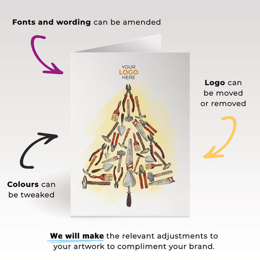 Construction Tree' Branded Christmas Cards image 1