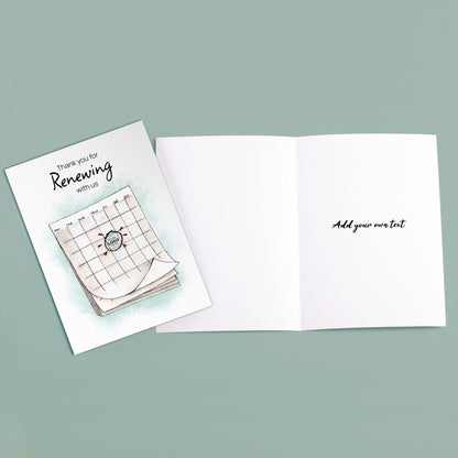 ‘Calendar’ Personalised Corporate Branded Renewal Greeting Cards image 3