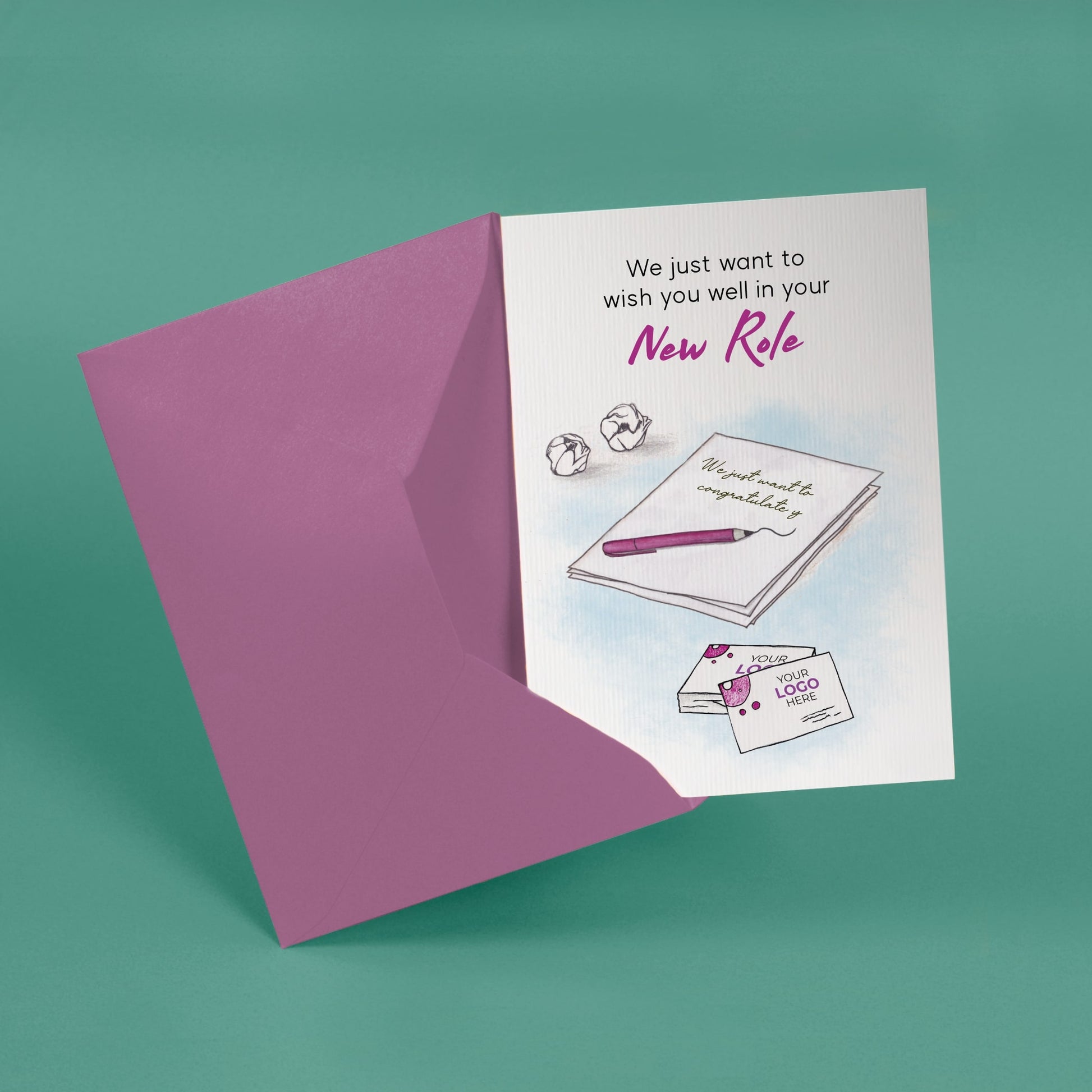 Note and Business’ Personalised Corporate Branded New Job Greeting Cards image 2