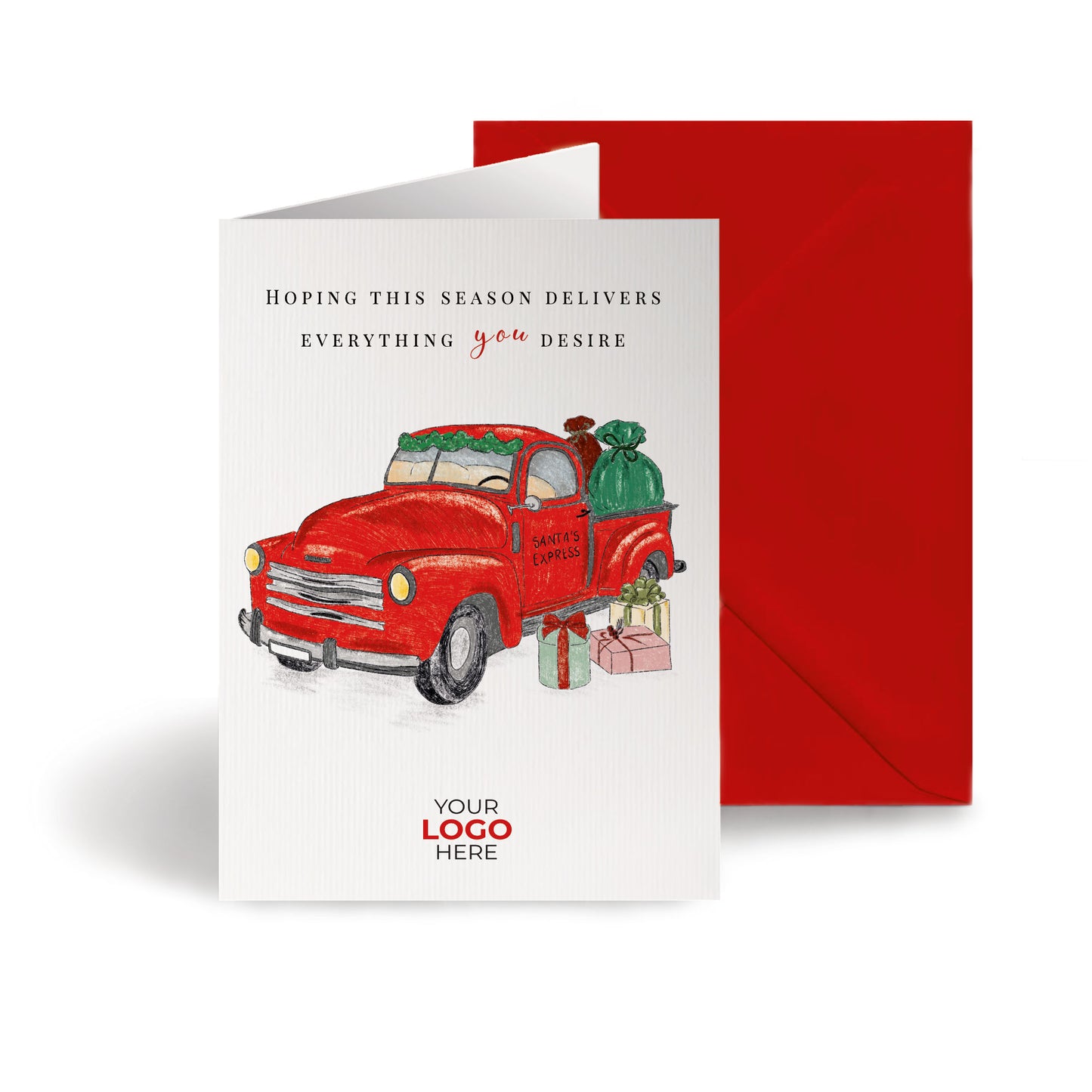 Vintage Delivery Truck' Branded Christmas Cards image 0
