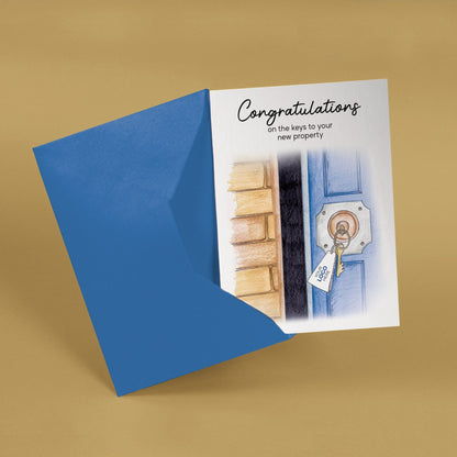 ‘Key in Door’ Personalised Corporate Branded Property Greeting Cards image 2