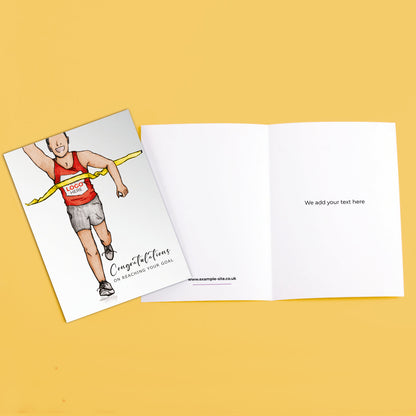 Running Man' Personalised Corporate Branded Coaching Greeting Cards image 3