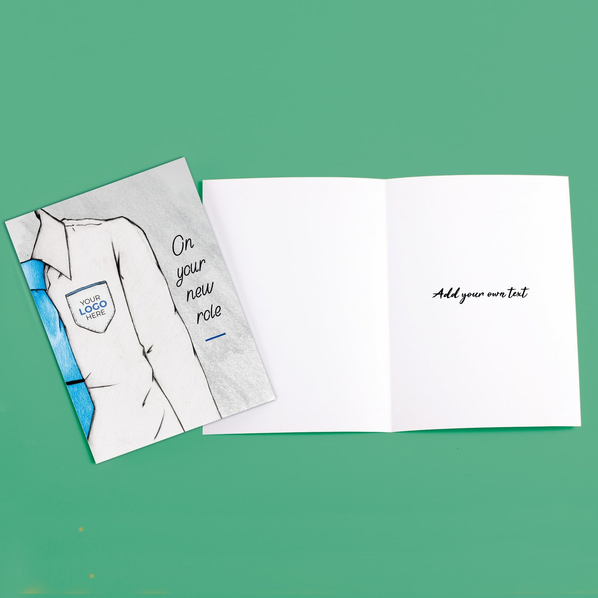 ‘Smart Shirt’ Personalised Corporate Branded New Job Greeting Cards image 3