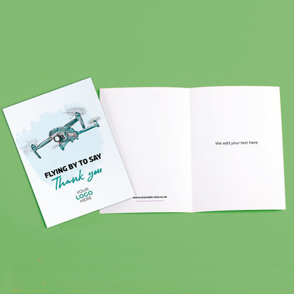 ‘Drone’ Personalised Corporate Branded Creative Industries Greeting Cards image 3
