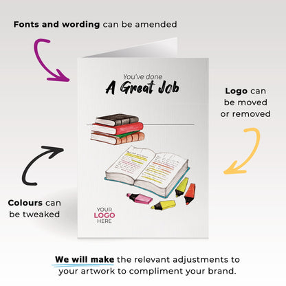 ‘Highlighter’ Personalised Corporate Branded Education Greeting Cards image 1