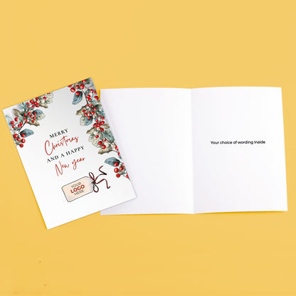 ‘Simply Holly' Personalised Company Christmas Cards image 3