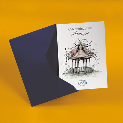 ‘Wedding Gazebo' Personalised Corporate Branded Wedding Greeting Cards image 2