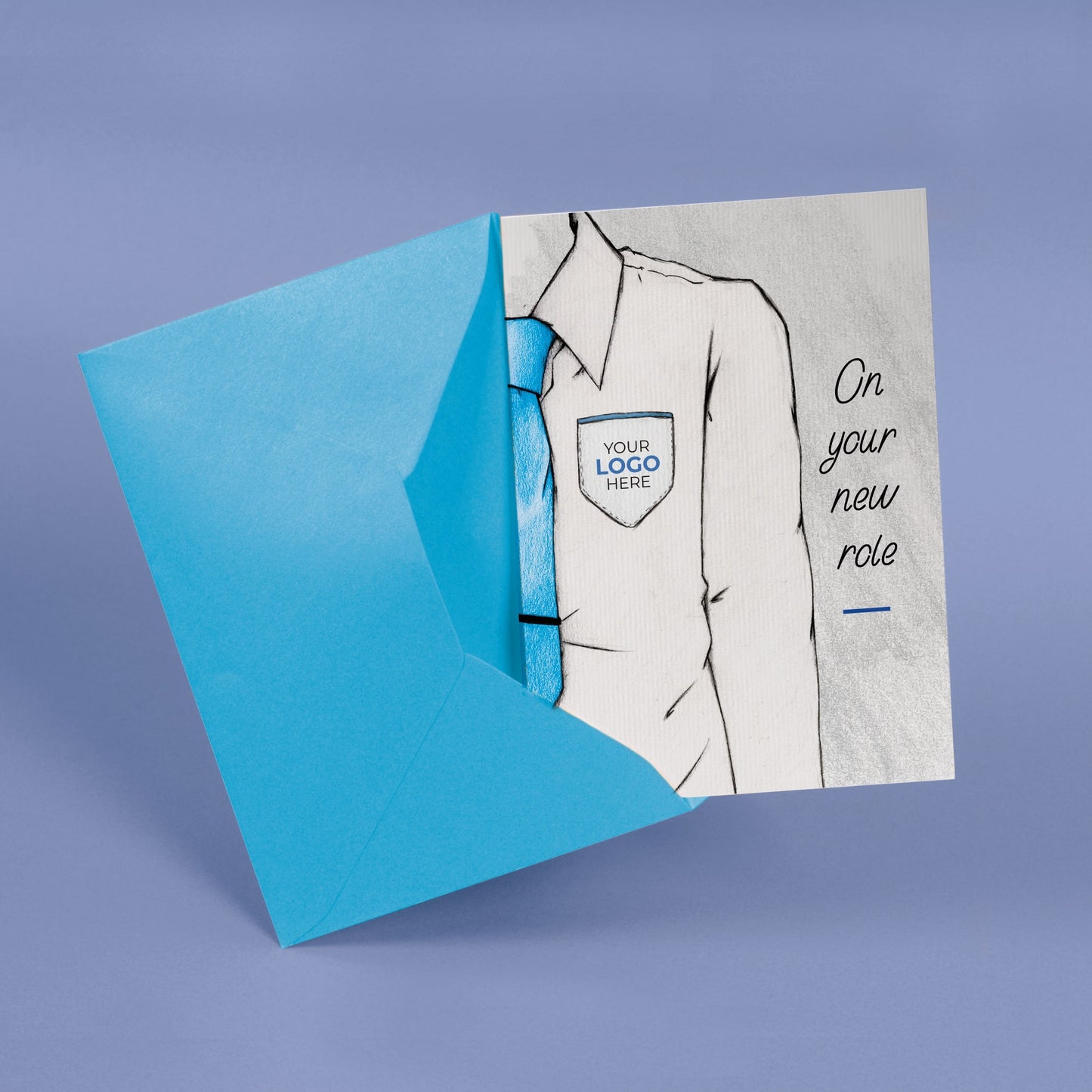 ‘Smart Shirt’ Personalised Corporate Branded New Job Greeting Cards image 2