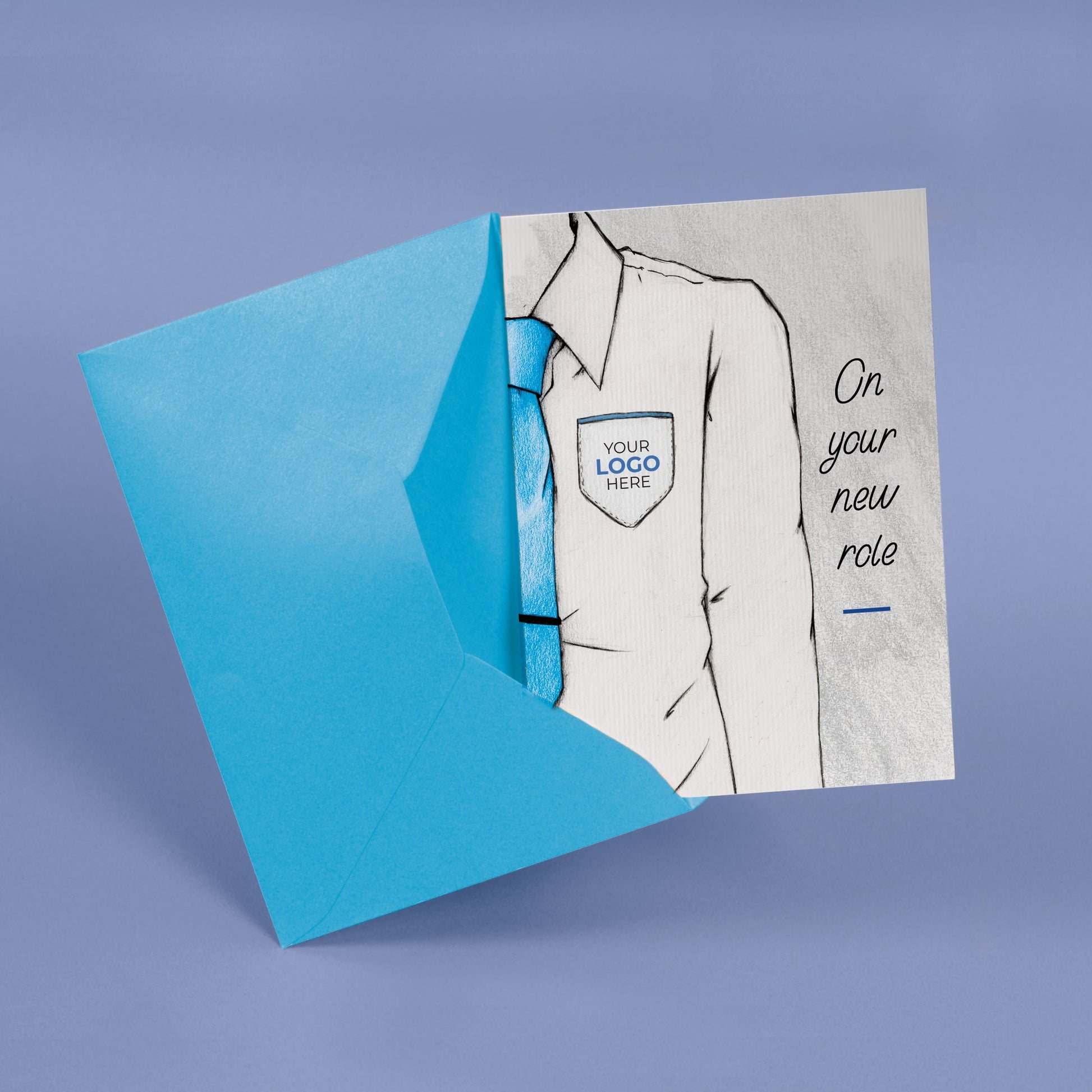 ‘Smart Shirt’ Personalised Corporate Branded New Job Greeting Cards image 2