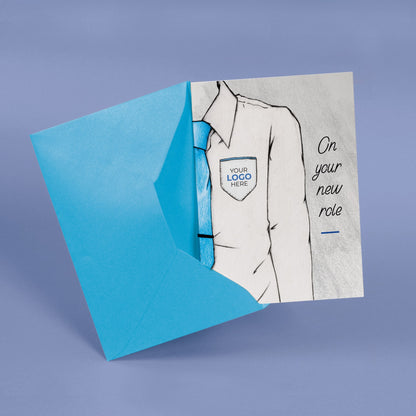‘Smart Shirt’ Personalised Corporate Branded New Job Greeting Cards image 2