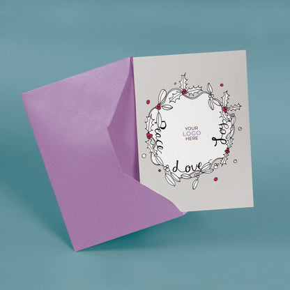 ‘Peace, Love & Joy’  Customised Corporate Christmas Cards image 2