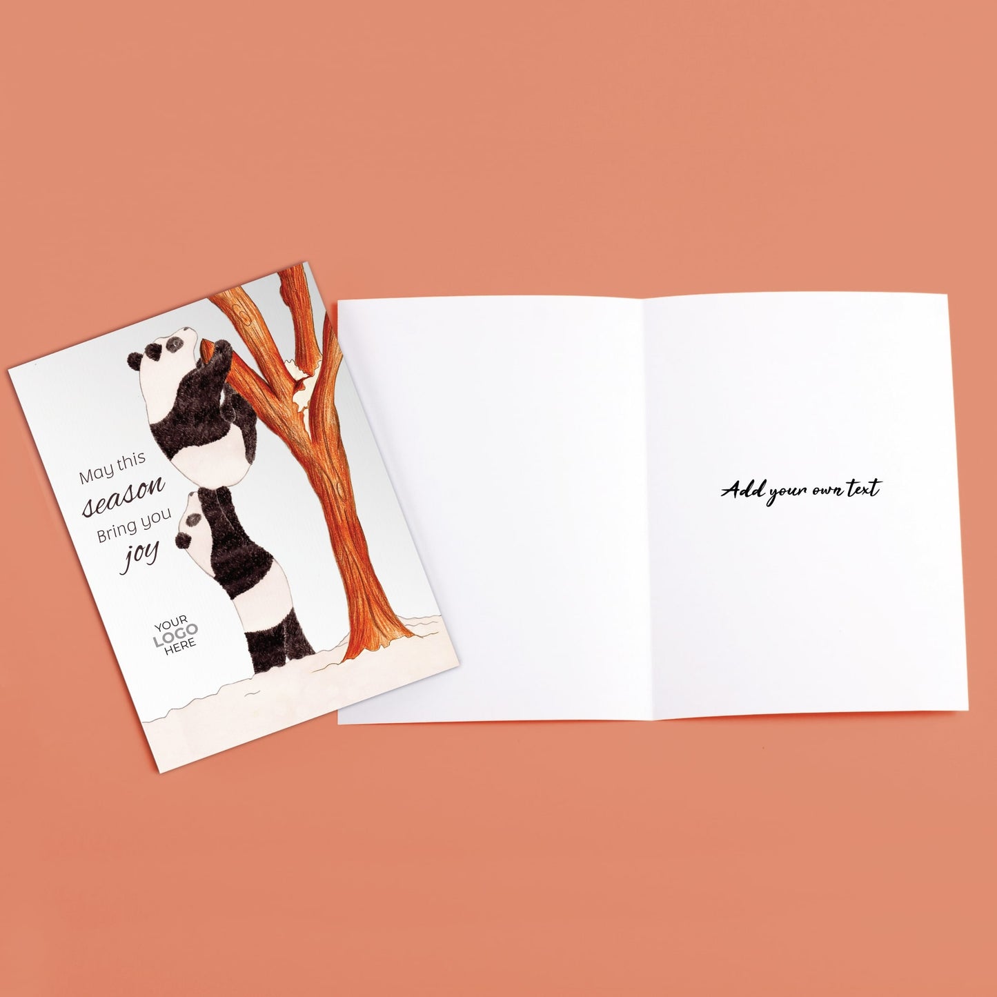 ‘Panda Tree’  Customised Corporate Christmas Cards image 2