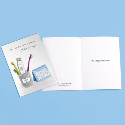 ‘Toothbrushes & Calendar’ Personalised Corporate Branded Health Care Greeting Cards image 3