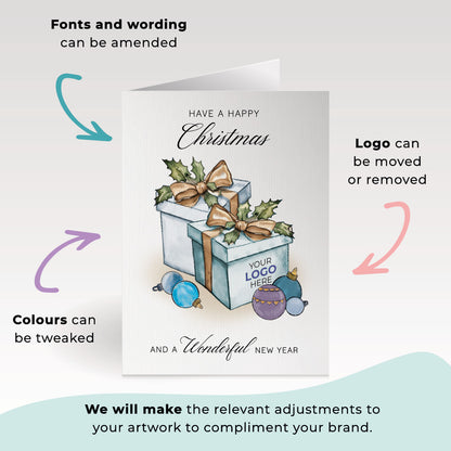 ‘Christmas Gifts' Personalised Company Christmas Cards image 2