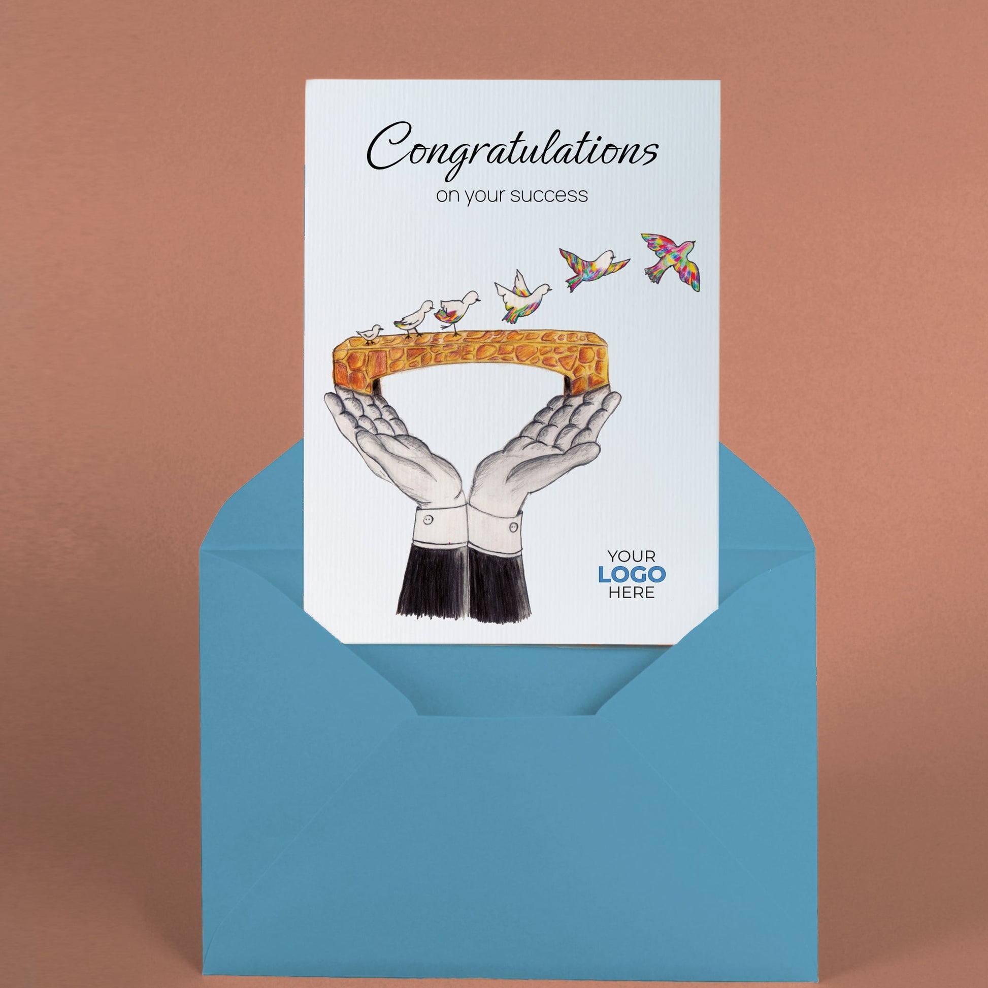 ‘Bridge Birds’ Personalised Corporate Branded Education Greeting Cards image 5