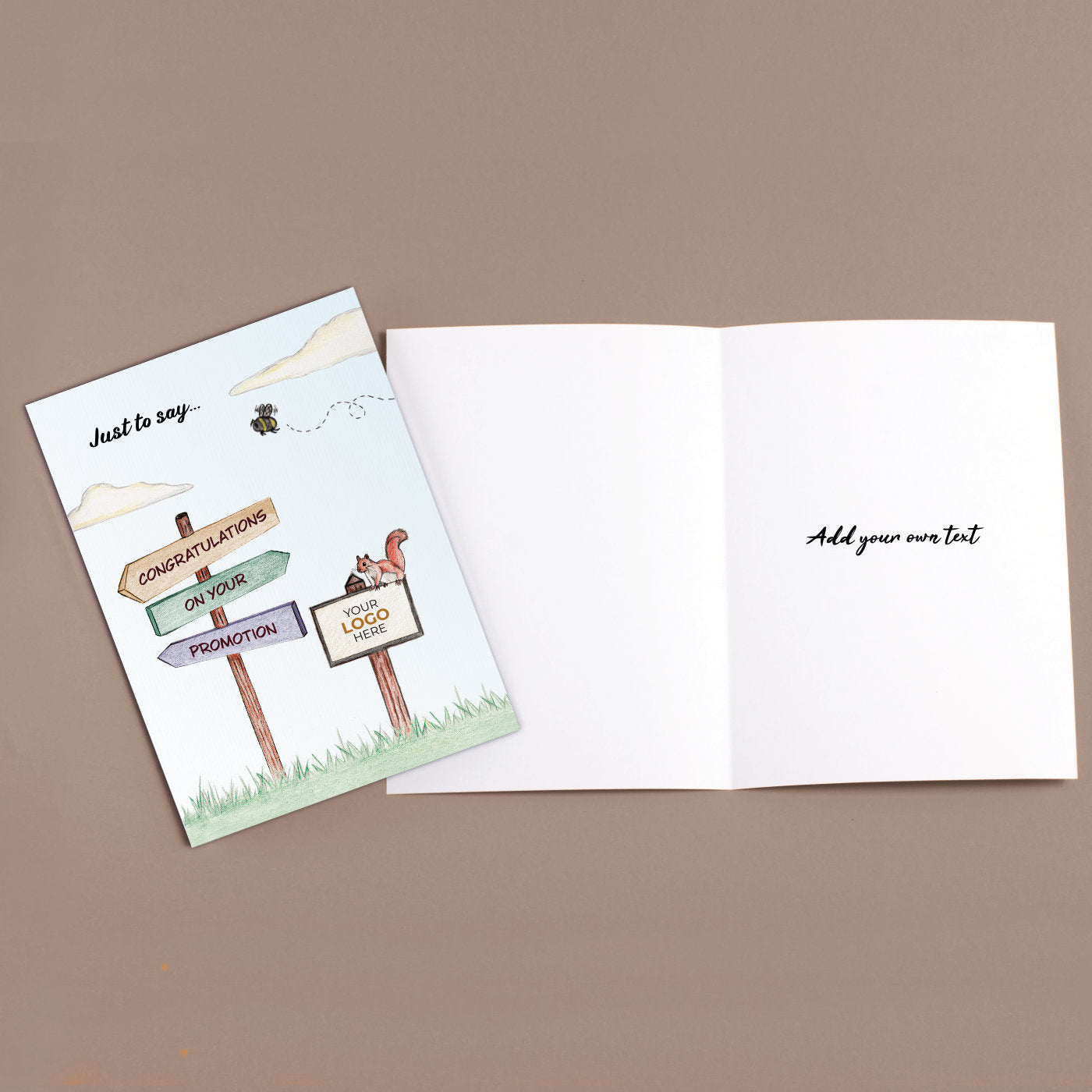 Sign Post' Personalised Corporate Branded New Job Greeting Cards image 3