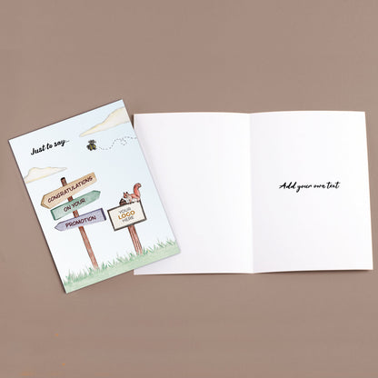 Sign Post' Personalised Corporate Branded New Job Greeting Cards image 3