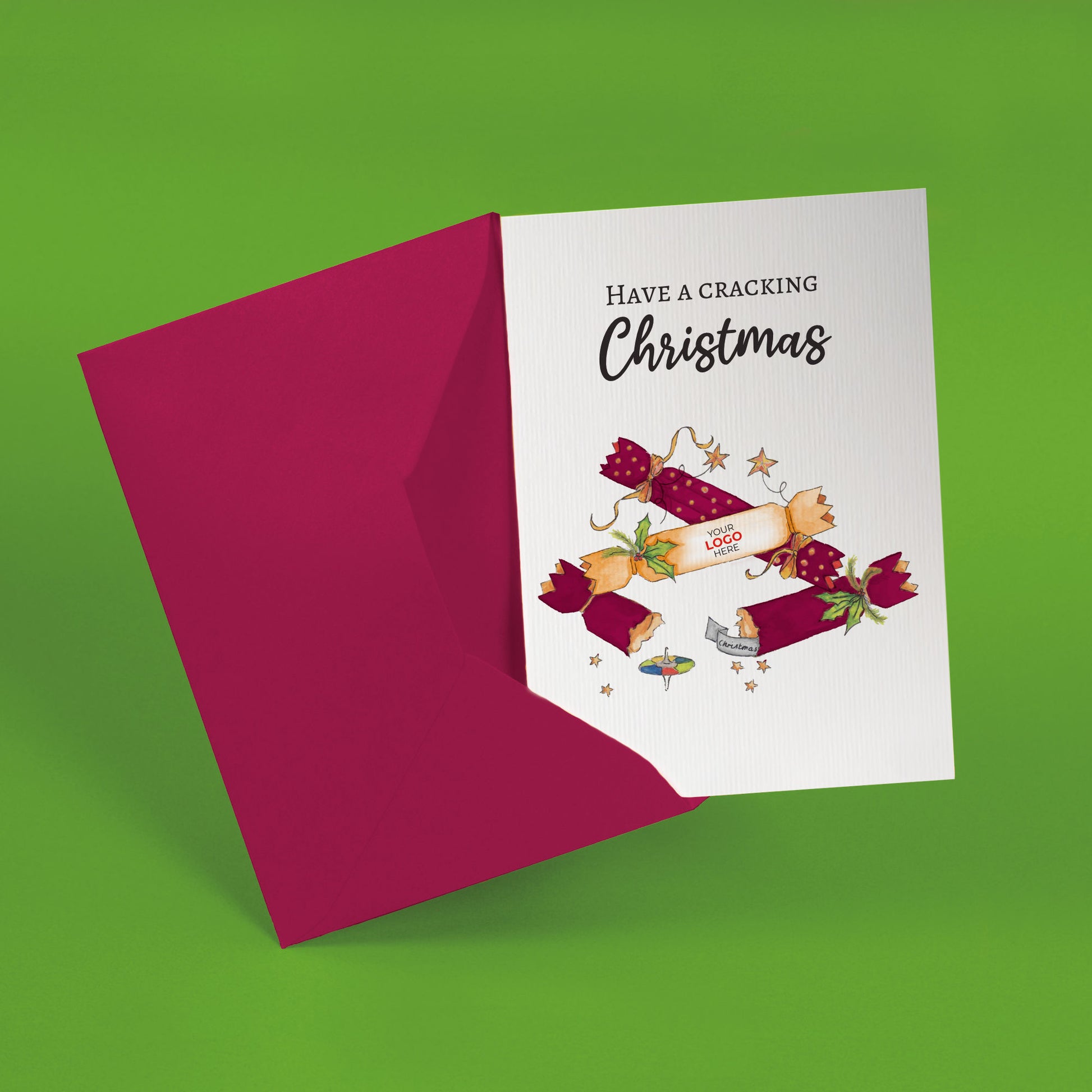 ‘Crackers’  Customised Corporate Christmas Cards image 1
