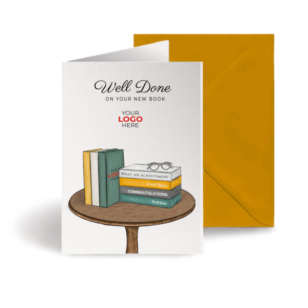 Corporate greeting card template 5x7 inches – professional and customisable card design for clients and employees